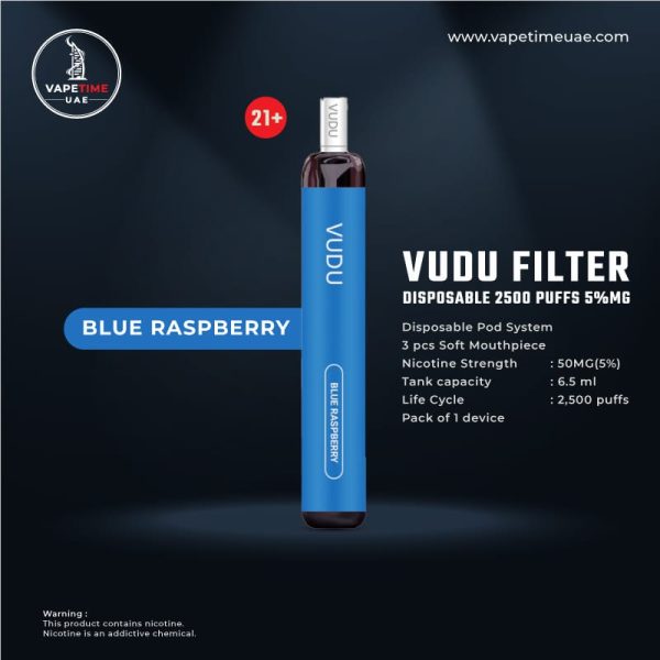 VUDU Filter 2500 Puffs Disposable Vape In UAE