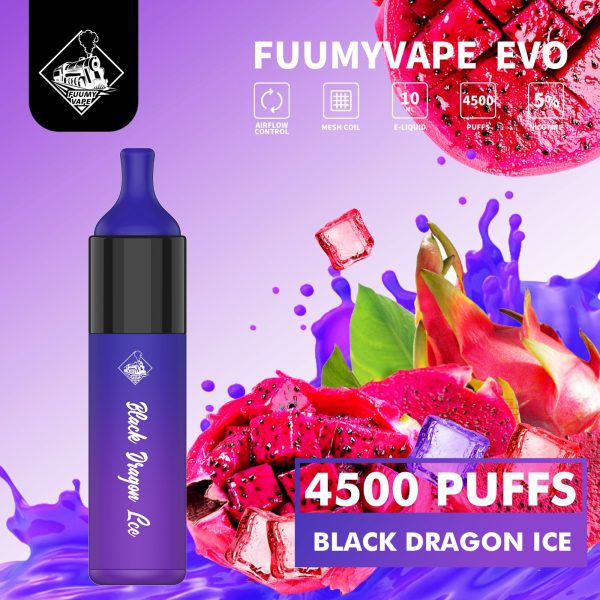 Fuumy Vape Evo 4500 Puffs Disposable Vape in UAE - Black Dragon Ice