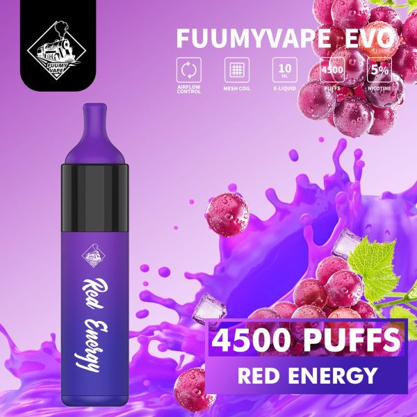 Fuumy Vape Evo 4500 Puffs Disposable Vape in UAE - Red Energy