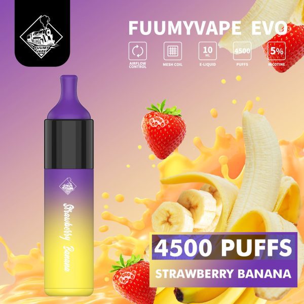 Fuumy Vape Evo 4500 Puffs Disposable Vape in UAE - Strawberry Banana