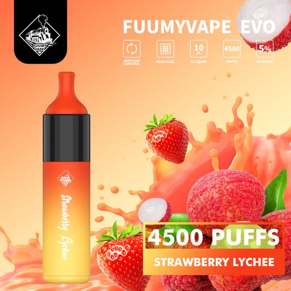 Fuumy Vape Evo 4500 Puffs Disposable Vape in UAE - Strawberry Lychee
