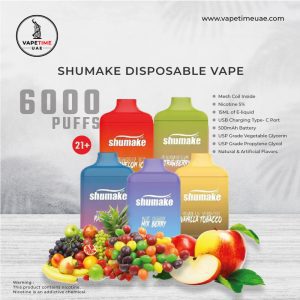 SHUMAKE 6000 PUFFS DISPOSABLE VAPE IN UAE