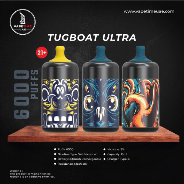 Tugboat Ultra 6000 Puffs Disposable Vape in UAE