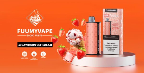 BEST FUUMYVAPE 10000 PUFFS in UAE - Strawberry Ice Cream
