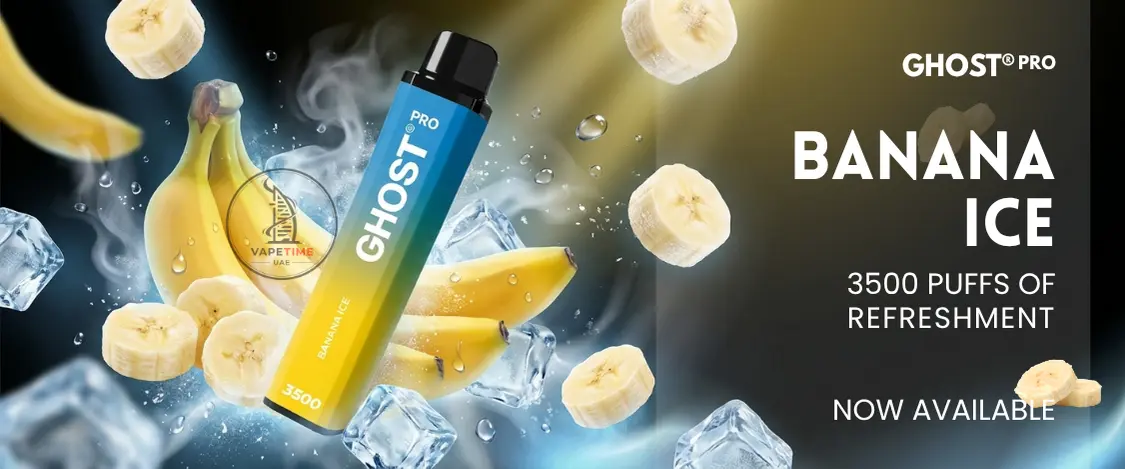 Vapes Bars Ghost Pro 3500 Puffs BananaIce Vapes Bars Ghost Pro 3500 Puffs BananaIce