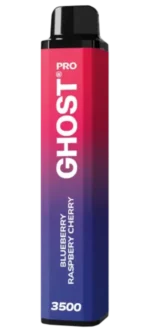 Vapes Bars Ghost Pro 3500 Puffs Blueberry Raspberry Cherry