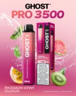 Vapes Bars Ghost Pro 3500 Puffs Passion Kiwi Guava