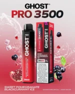 Vapes Bars Ghost Pro 3500 Puffs Sweet Pomegranate Blackcurrant Ice