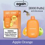 Again U-BAR 8000 Puffs Best Disposable - Apple Orange