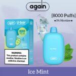 Again U-BAR 8000 Puffs Best Disposable - Ice Mint