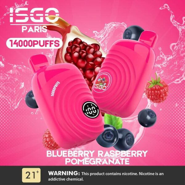 Isgo Paris 14000 Puffs Blueberry Raspberry Pomegranate