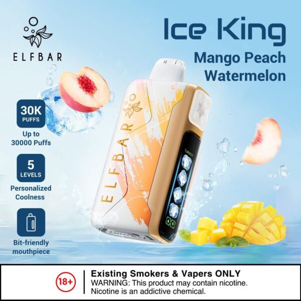 Elfbar Ice King 30000 Puffs Mango Peach Watermelon