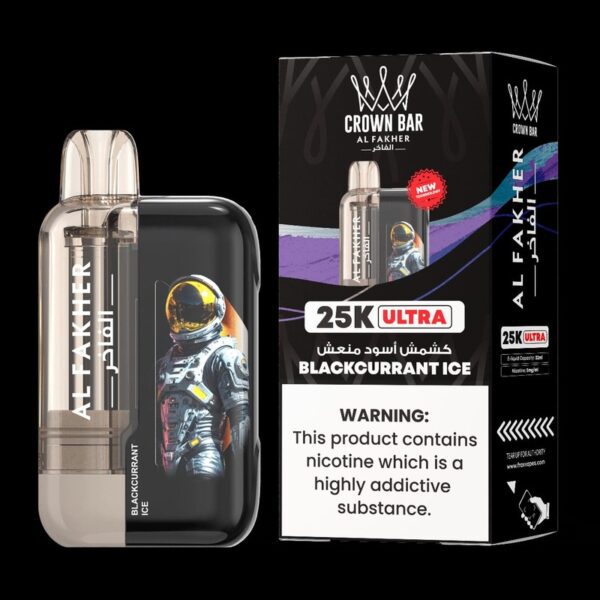 Al Fakher Crown Bar Ultra 25000 Puffs Blackcurrant Ice