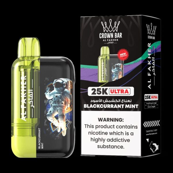 Al Fakher Crown Bar Ultra 25000 Puffs Blackcurrant Mint