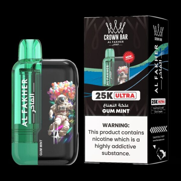 Al Fakher Crown Bar Ultra 25000 Puffs Gum Mint