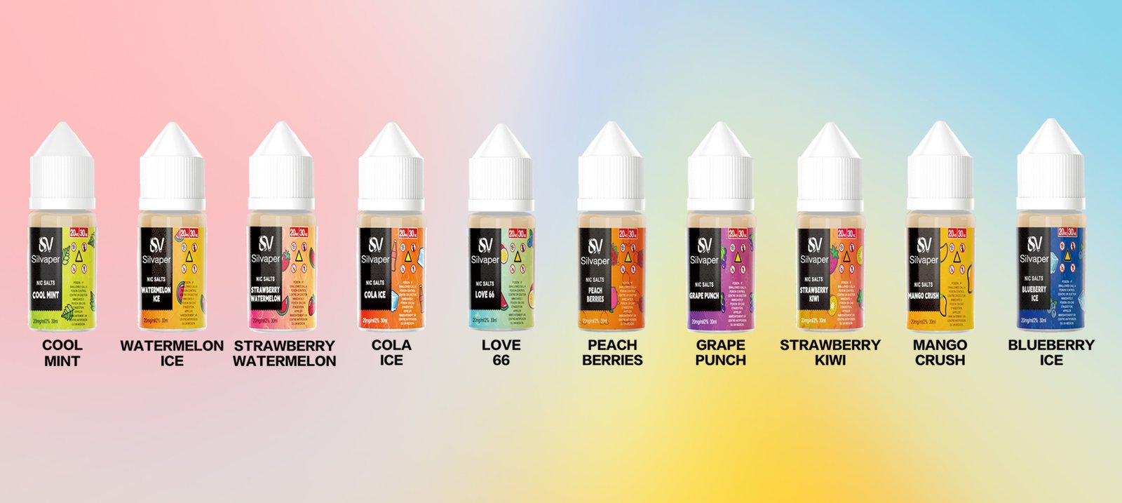 SILVAPER Salt Nicotine 20mg 30ml E-liquid in Dubai Flavors