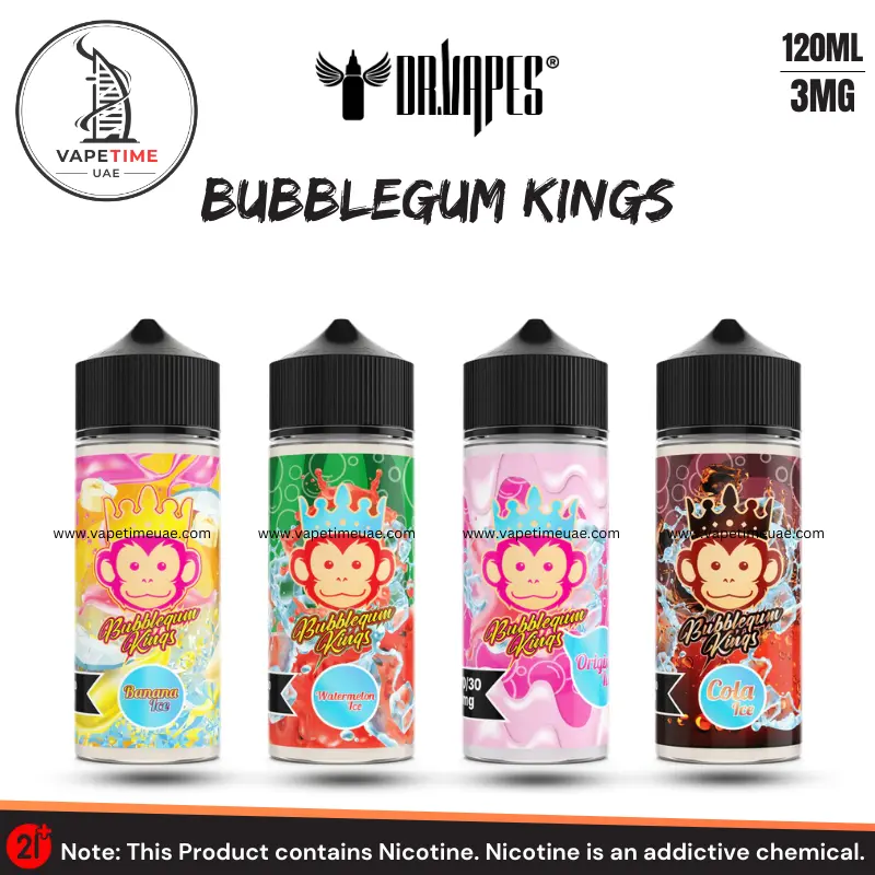 Dr vapes Bubblegum Kings 120ml juice 3mg e-liquid Dr Vapes Bubblegum Kings 120ml E-Liquid