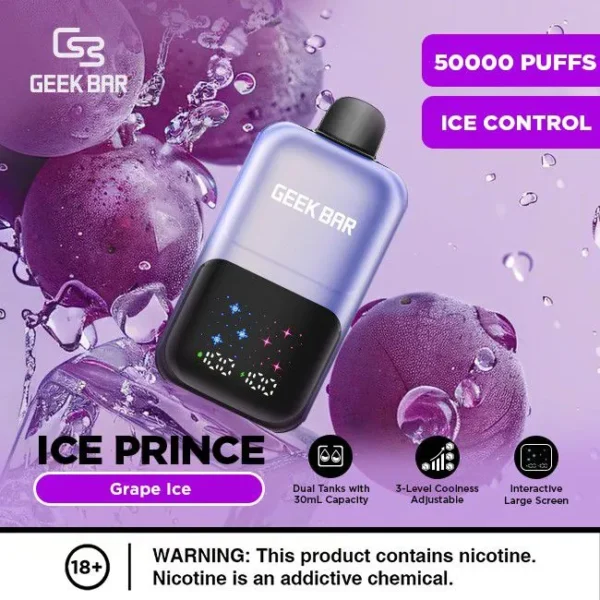 Geek Bar Ice Prince 50000 Puffs Grape Ice