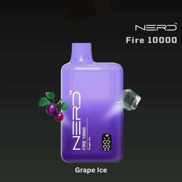 Nerd Fire 10000 Puffs Disposable Vape In Dubai Grape Ice