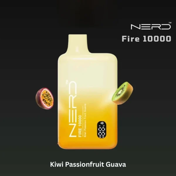 Nerd Fire 10000 Puffs Disposable Vape In Dubai Kiwi Passionfruit Guava