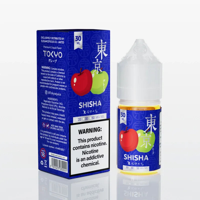 Tokyo Shisha Salt Nic 30ml E-Liquid 20mg 30mg 50mg Vape Juice Two Apple