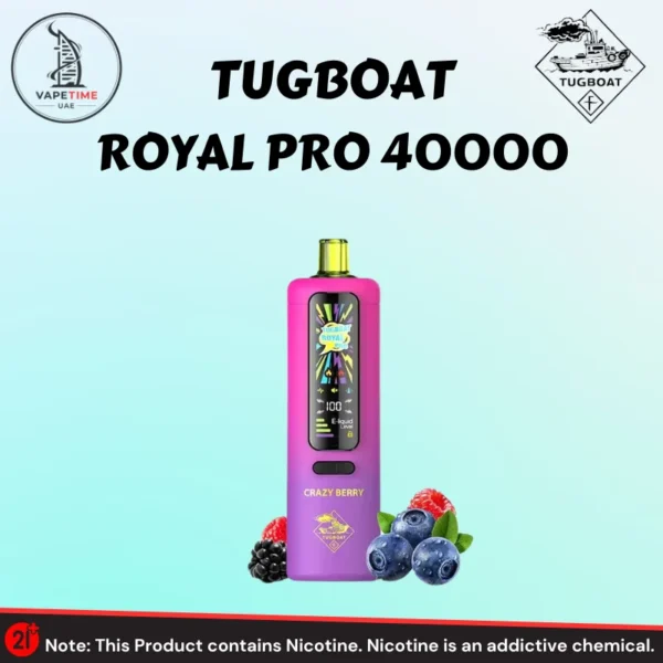 Tugboat Royal Pro 40000 Puffs Crazy Berry