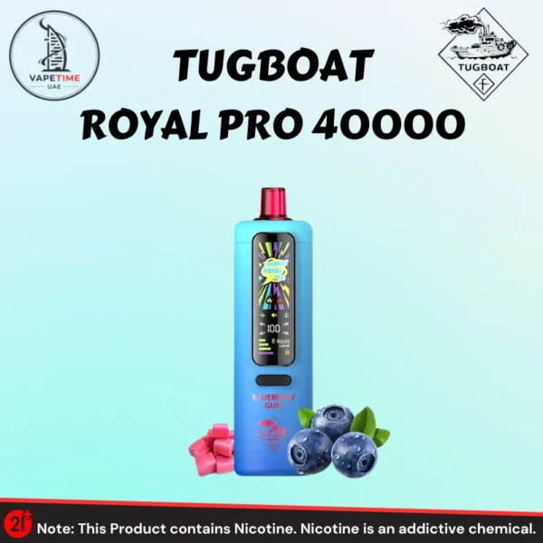 Tugboat Royal Pro DTL 40000 Puffs Blueberry Gum