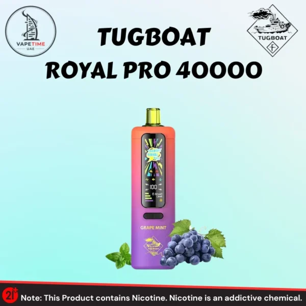 Tugboat Royal Pro DTL 40000 Puffs Grape Mint