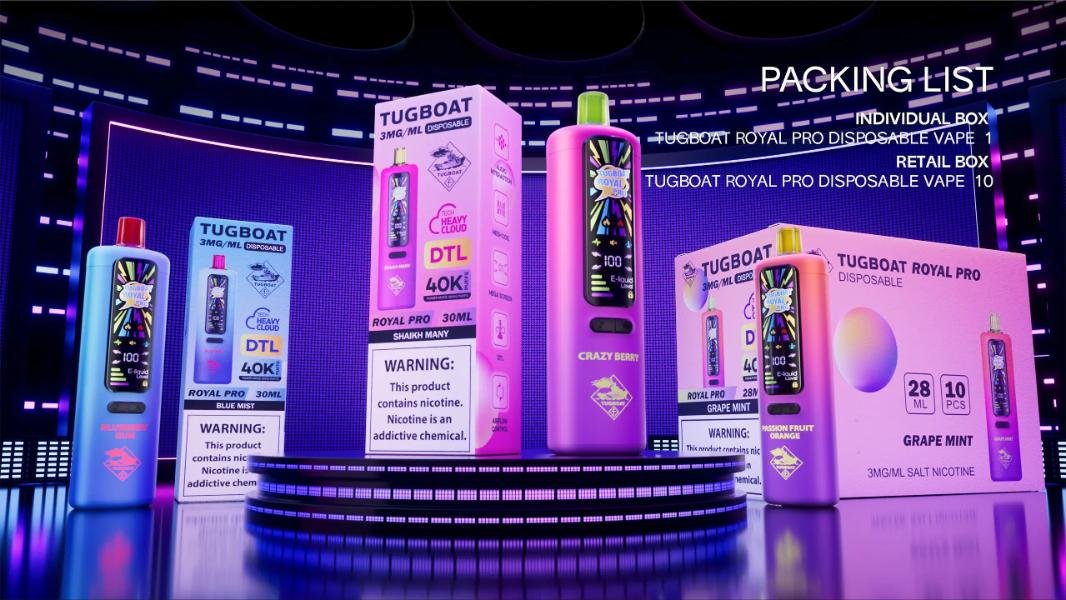 Tugboat Royal Pro DTL 40000 Puffs Packaging