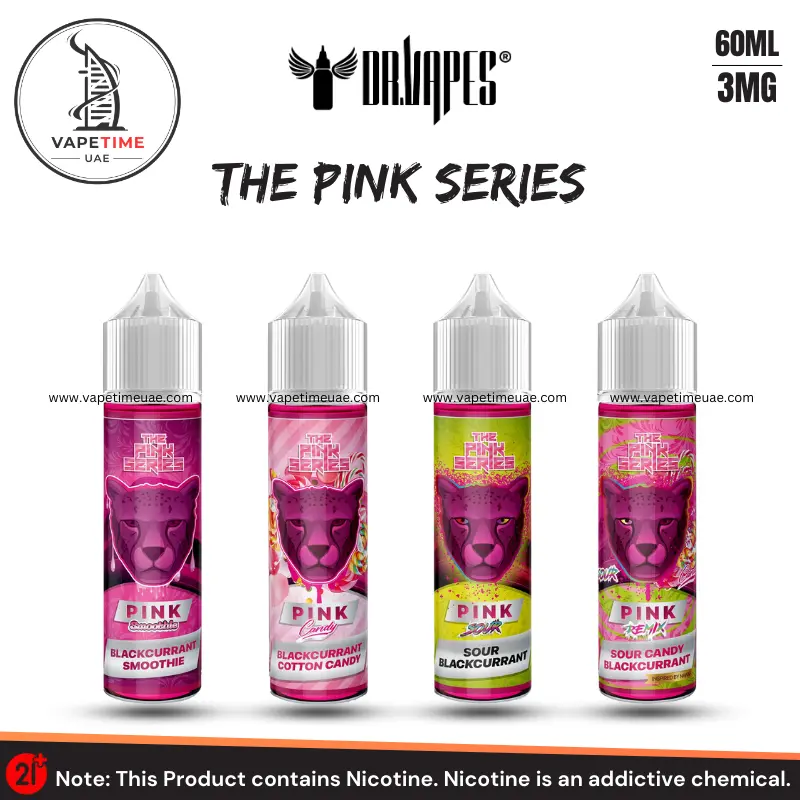 Dr vapes The Pink Series 60ml e-liquid 3mg juice Dr vapes The Pink Series 60ml e-liquid 3mg juice