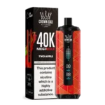 Al Fakher Crown Bar Megamax 40000 Puffs TWO APPLE