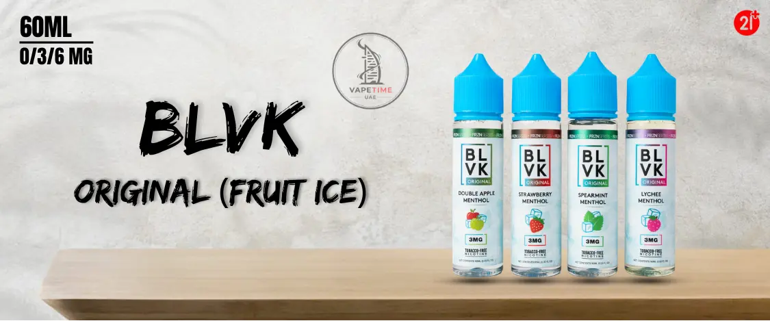 BLVK Freebase Nicotine 60ml eliquid in Dubai ORIGINAL (Fruit Ice) BLVK E-Juice Freebase Nicotine e-liquid in Dubai