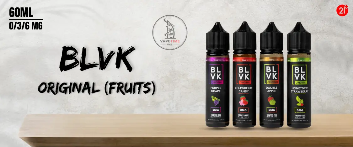 BLVK Freebase Nicotine 60ml eliquid in Dubai ORIGINAL (Fruits) BLVK E-Juice Freebase Nicotine e-liquid in Dubai