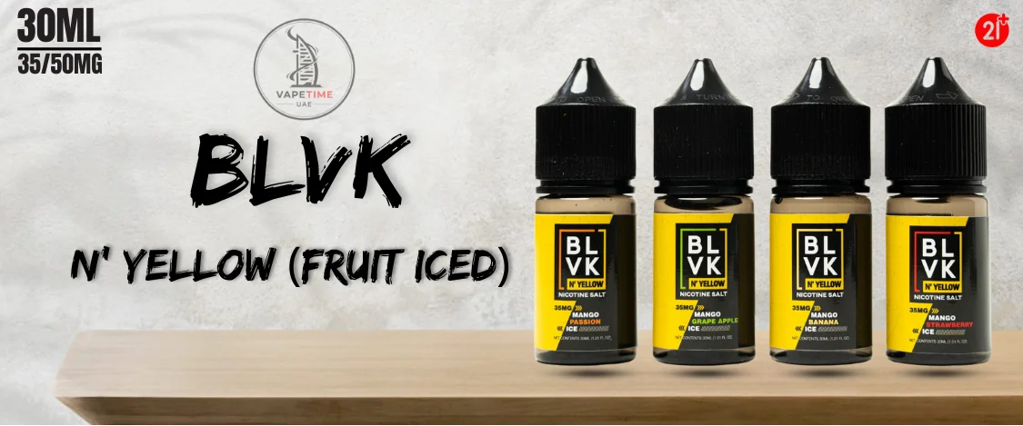 BLVK Salt Nicotine 30ml eliquid in Dubai N' YELLOW (Fruit Iced)