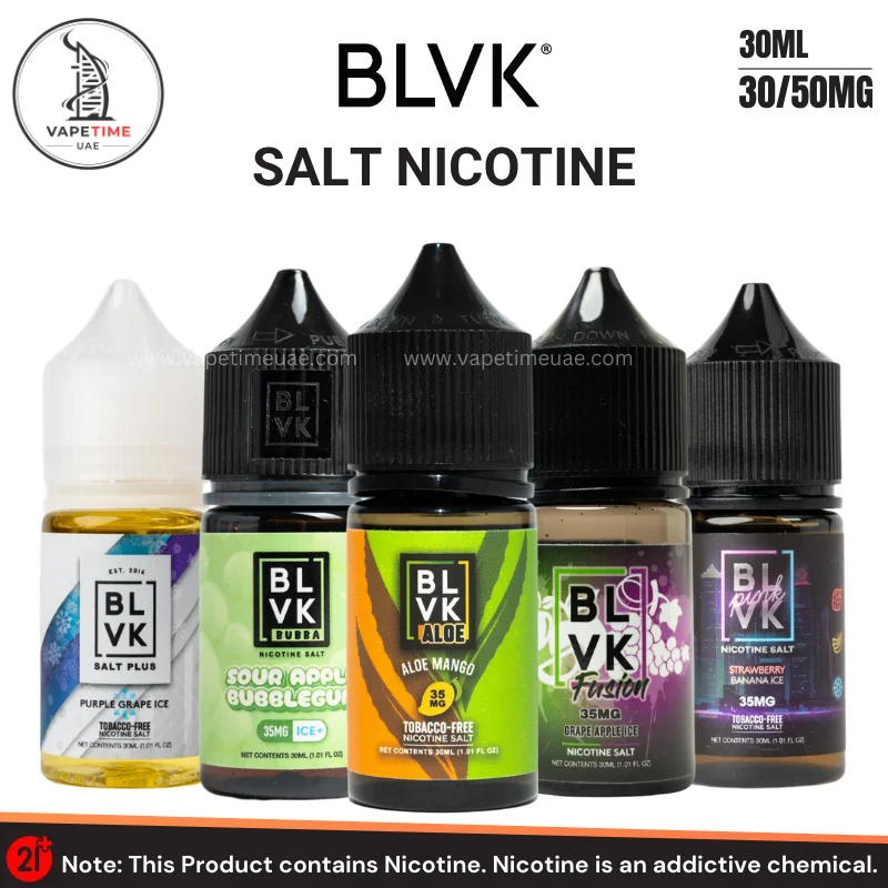 Blvk Salt Nicotine 30ml Eliquid e-juice in Dubai BLVK Salt Nicotine 30ml E-Liquid