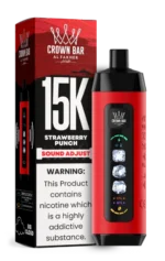 AL FAKHER CROWN BAR 15000 ICE ADJUSTABLE STRAWBERRY PUNCH