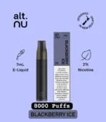 Alt. nu 8000 Puffs 20mg Blackberry Ice