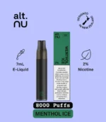 Alt. nu 8000 Puffs 20mg Menthol Ice