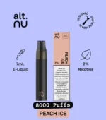 Alt. nu 8000 Puffs 20mg Peach Ice