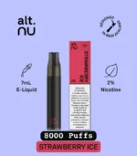 Alt. nu 8000 Puffs 20mg Strawberry Ice