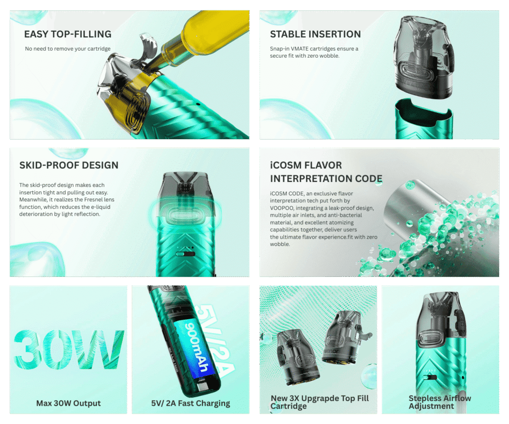 Voopoo Vmate Pro Kit 30w Specifications Voopoo Vmate Pro Kit 30w Specifications