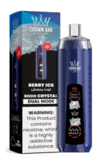 Al Fakher Crown Bar Crystal 8000 Puffs, 18ml liquid, 50mg Nicotine disposable vape in Dubai BERRY ICE
