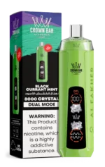 Al Fakher Crown Bar Crystal 8000 Puffs, 18ml liquid, 50mg Nicotine disposable vape in Dubai BLACKCURRANT MINT