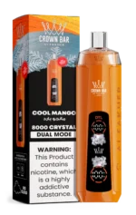 Al Fakher Crown Bar Crystal 8000 Puffs, 18ml liquid, 50mg Nicotine disposable vape in Dubai COOL MANGO