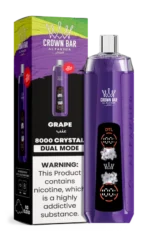 Al Fakher Crown Bar Crystal 8000 Puffs, 18ml liquid, 50mg Nicotine disposable vape in Dubai GRAPE