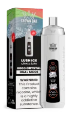 Al Fakher Crown Bar Crystal 8000 Puffs, 18ml liquid, 50mg Nicotine disposable vape in Dubai LUSH ICE