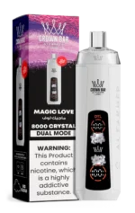 Al Fakher Crown Bar Crystal 8000 Puffs, 18ml liquid, 50mg Nicotine disposable vape in Dubai MAGIC LOVE