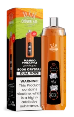 Al Fakher Crown Bar Crystal 8000 Puffs, 18ml liquid, 50mg Nicotine disposable vape in Dubai MANGO PINEAPPLE