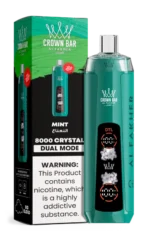 Al Fakher Crown Bar Crystal 8000 Puffs, 18ml liquid, 50mg Nicotine disposable vape in Dubai MINT