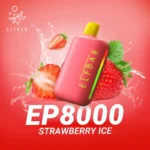 Elf Bar EP8000 Puffs 20mg 50mg disposable vape in Dubai 8000 Puffs, 1500mAh Battery, Strawberry Ice